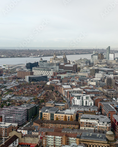 Panoramic View Over Liverpool - North-West, England November 2019