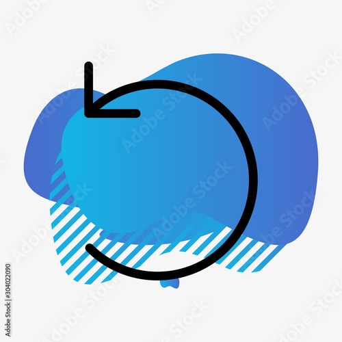 Restart  icon isolated on background