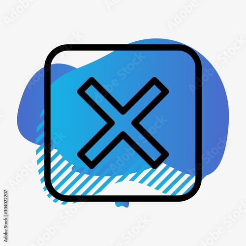 Canceled icon isolated on background