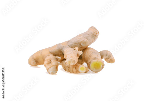 White Turmeric isolated on white photo