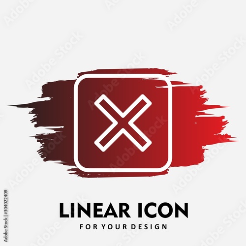 Canceled icon isolated on background