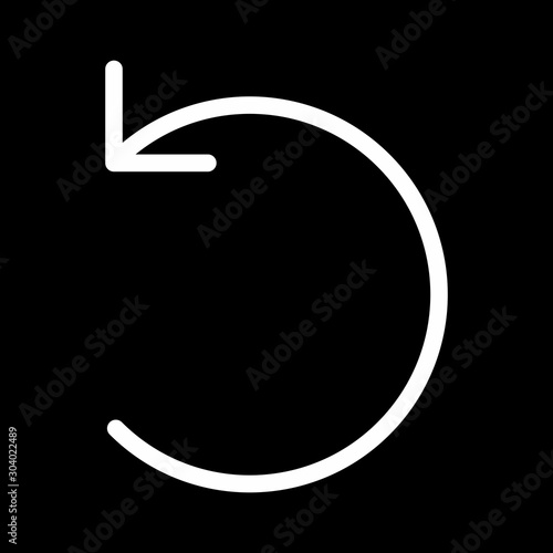 Restart  icon isolated on background