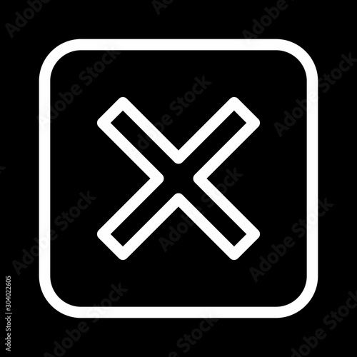 Canceled icon isolated on background