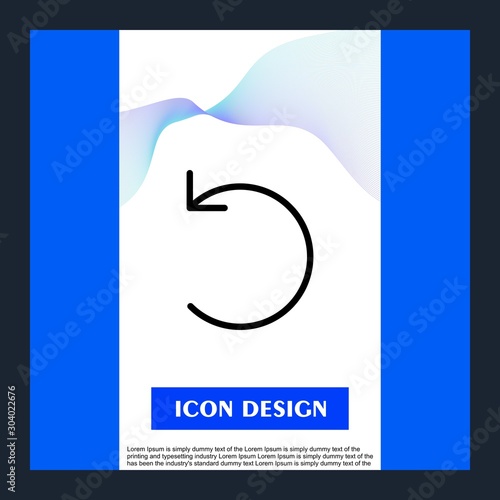 Restart  icon isolated on background