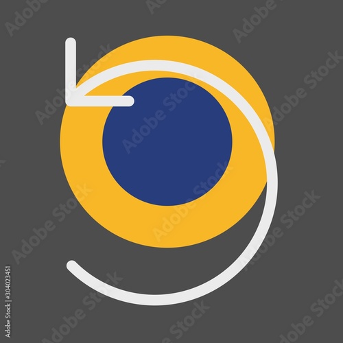 Restart  icon isolated on background
