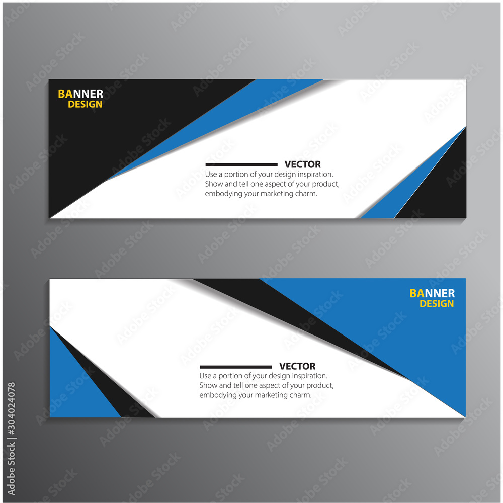 Set of vector banner background design - yellow/white/dark Set of vector banner background design - yellow/white/dark