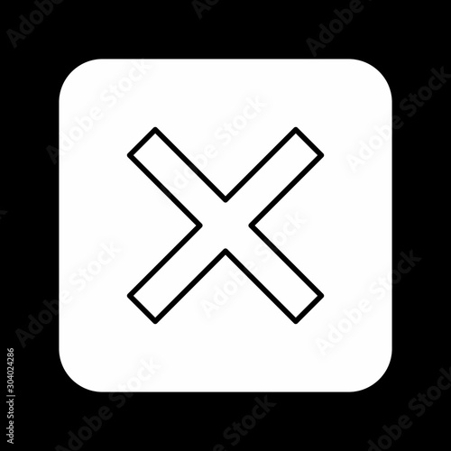 Canceled icon isolated on background