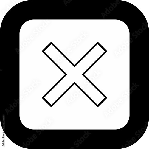 Canceled icon isolated on background