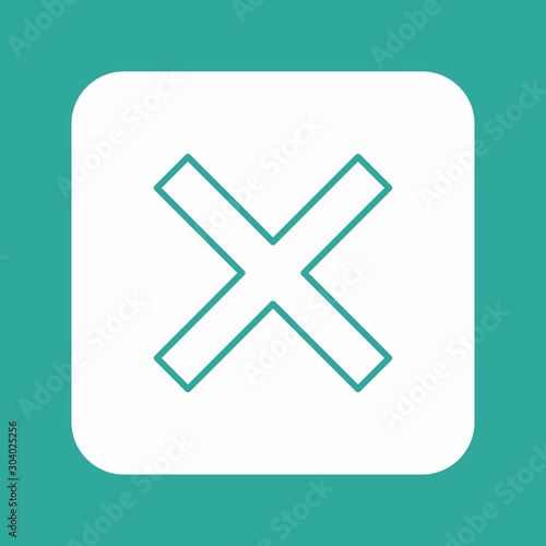Canceled icon isolated on background