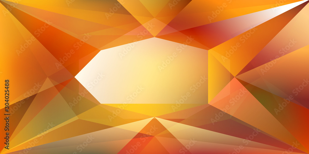 Abstract crystal background with refracting light and highlights in orange and yellow colors Abstract crystal background with refracting light and highlights in orange and yellow colors