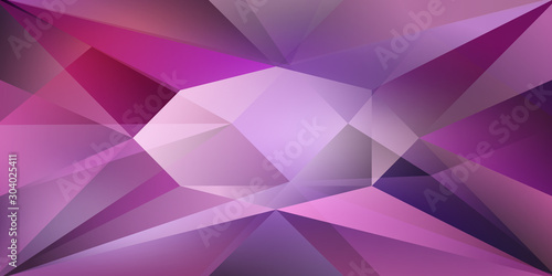 Abstract crystal background with refracting light and highlights in purple colors