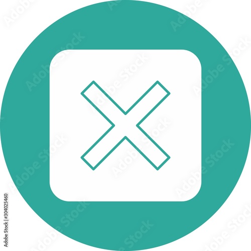 Canceled icon isolated on background
