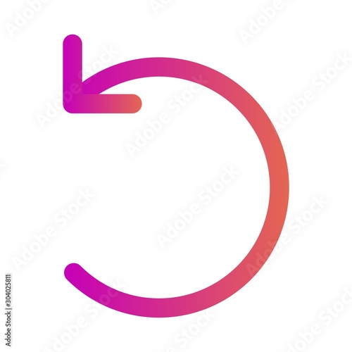 Restart  icon isolated on background