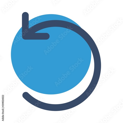 Restart  icon isolated on background