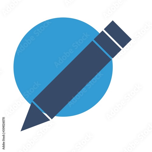 Pencil icon isolated on background