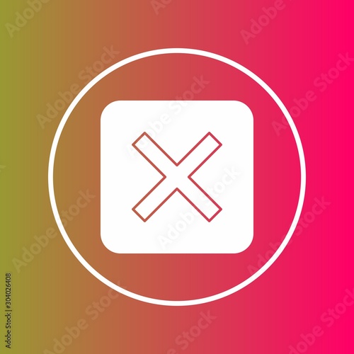 Canceled icon isolated on background