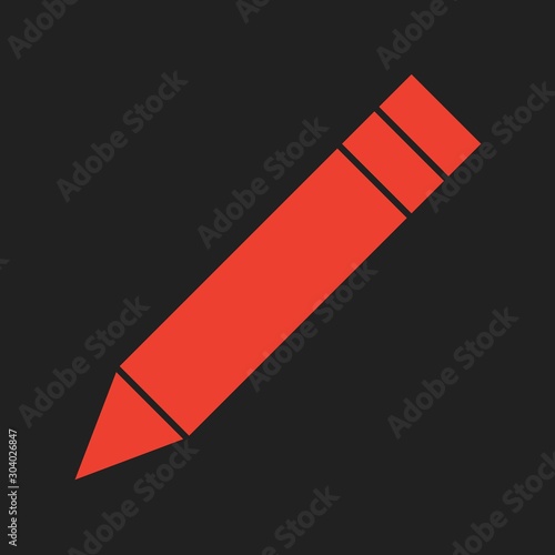 Pencil icon isolated on background