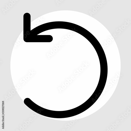 Restart  icon isolated on background