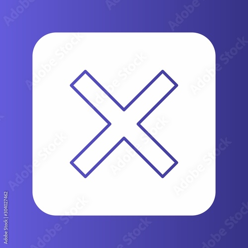 Canceled icon isolated on background