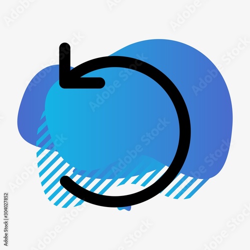 Restart  icon isolated on background