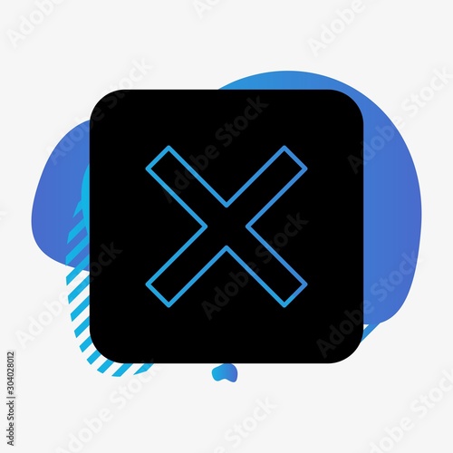 Canceled icon isolated on background