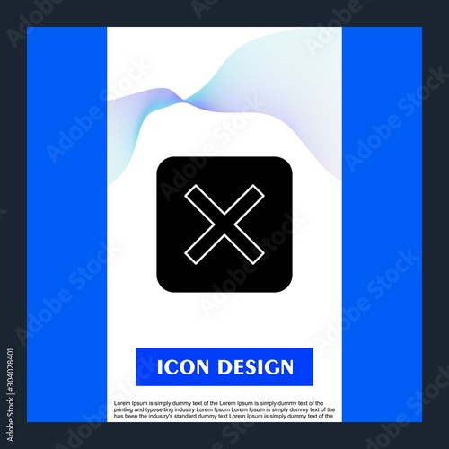 Canceled icon isolated on background