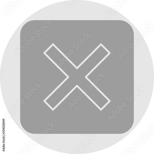 Canceled icon isolated on background