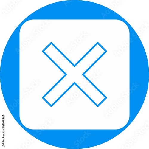 Canceled icon isolated on background