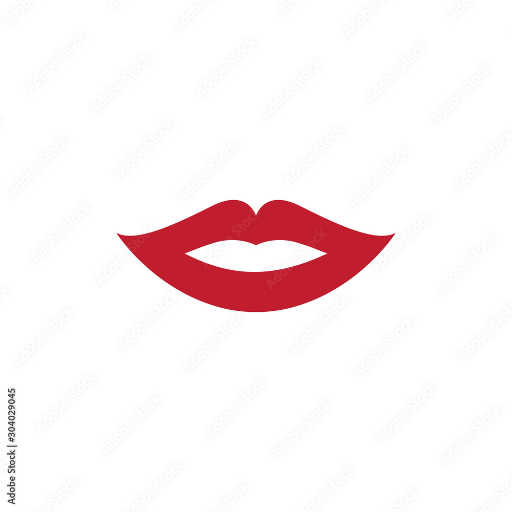 Lips icon cosmetic logo vector Lips icon cosmetic logo vector