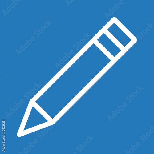 Pencil icon isolated on background