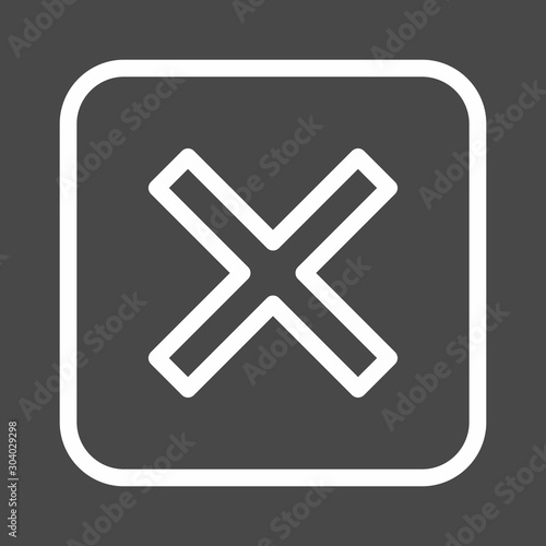 Canceled icon isolated on background