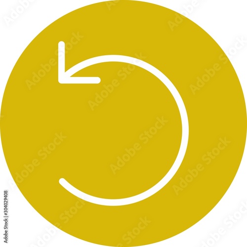Restart  icon isolated on background