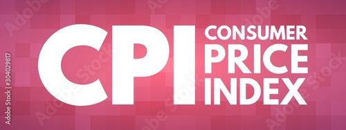 CPI - Consumer Price Index acronym, business concept background