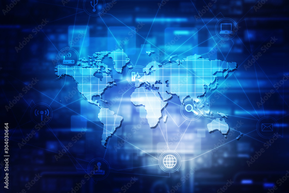 2d illustration world map abstract background 2d illustration world map abstract background