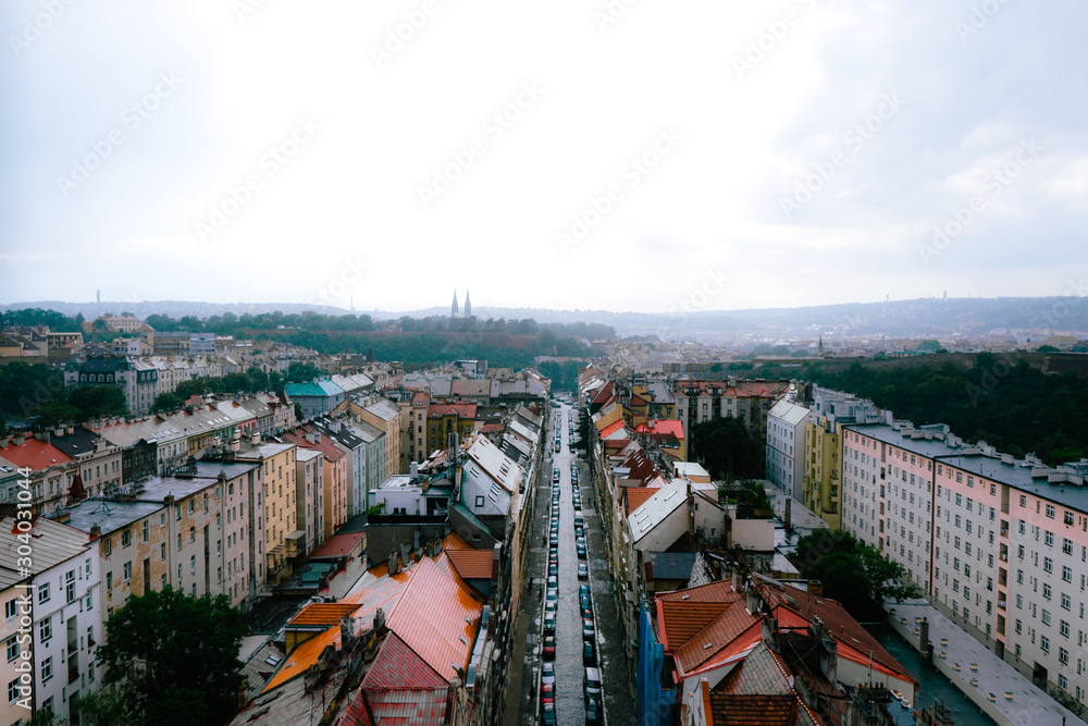 Obraz premium aerial view of the city of prague