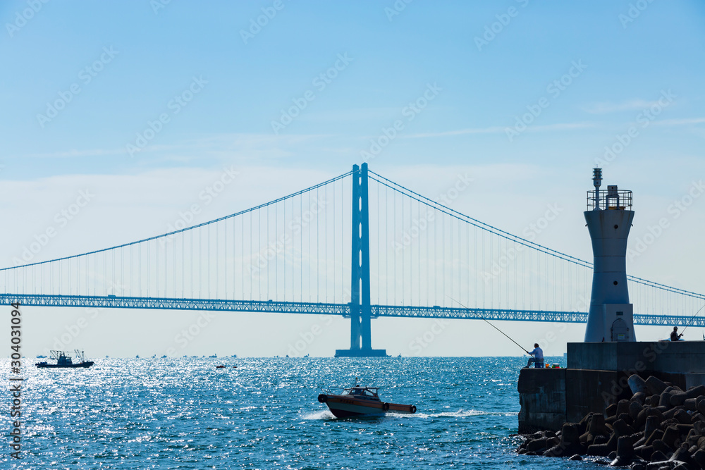 Naklejka premium 明石海峡大橋