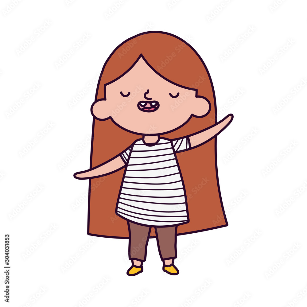 cute little girl long hair on white background cute little girl long hair on white background