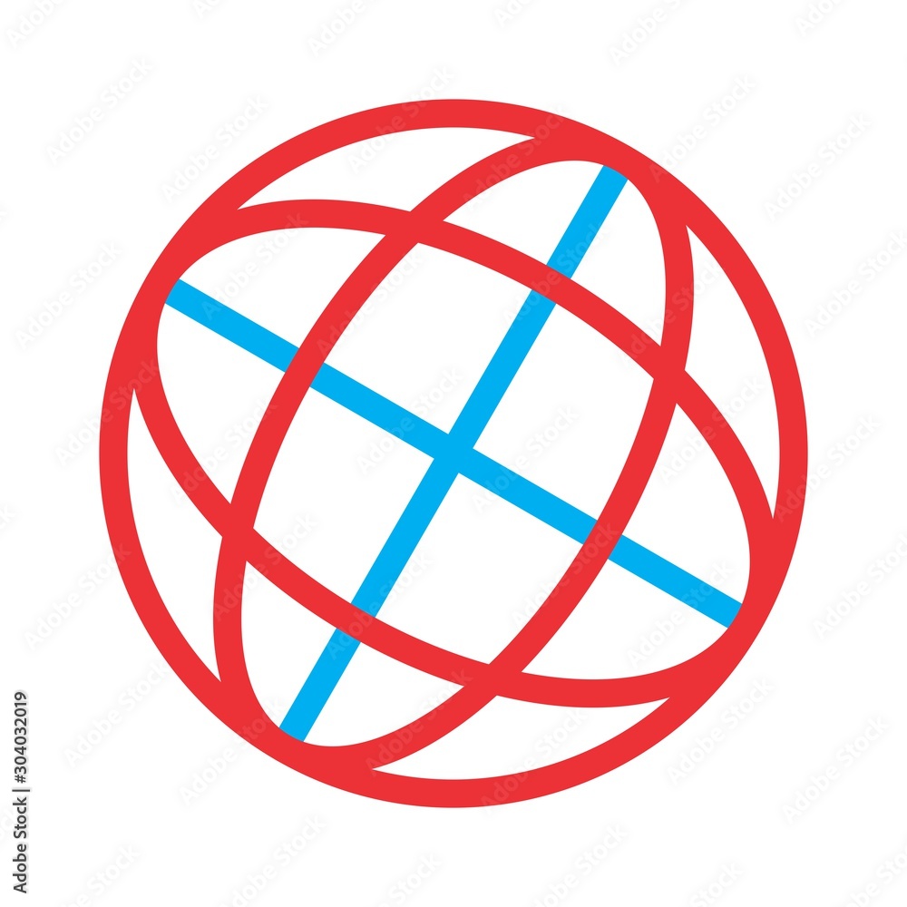 Fototapeta globe icon isolated on abstract background