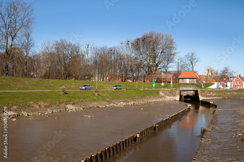 The old, historic port of Toenning, Schleswig-Holstein, Germany, Europe photo