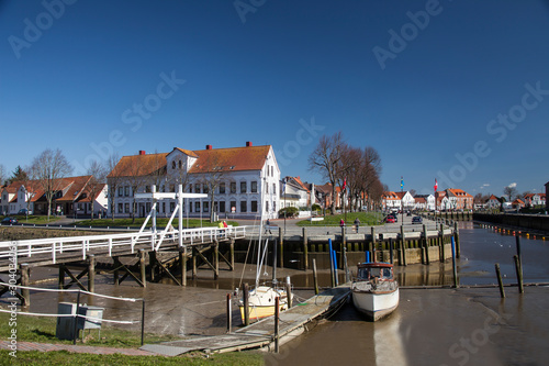 The old, historic port of Toenning, Schleswig-Holstein, Germany, Europe photo