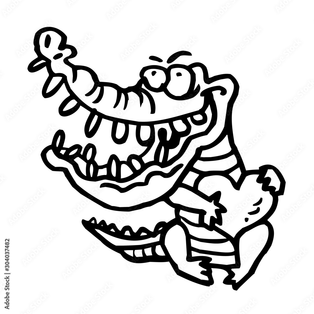cute alligator with heart in love cartoon black and white cute alligator with heart in love cartoon black and white