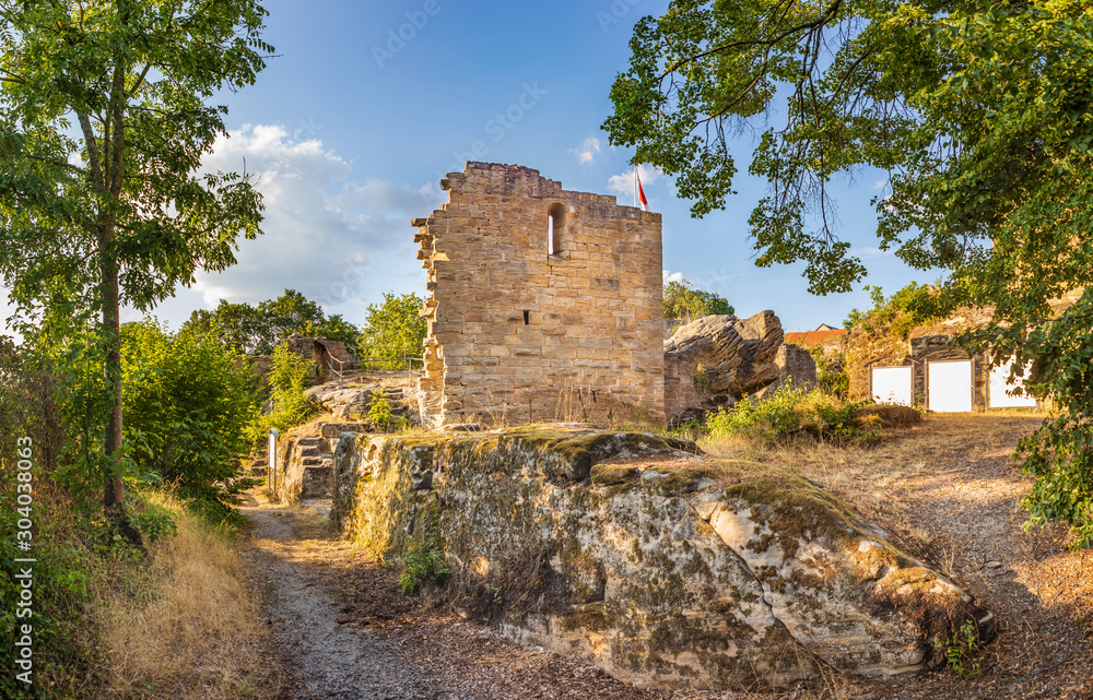 Ruin of castle Lichtenstein in Hassberge