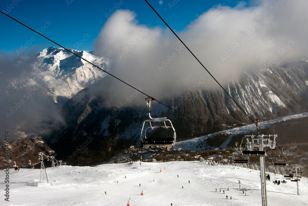 Obraz premium Courchevel 1850 3 Valleys French Alps France