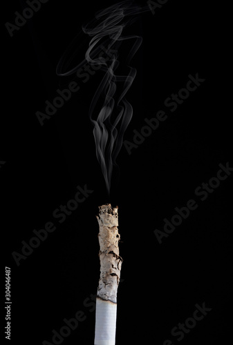 burning cigarette image, harmful to health