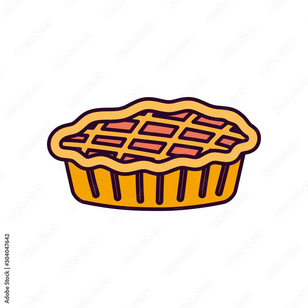 sweet pie dessert on white background sweet pie dessert on white background