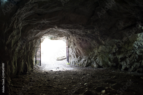 Entrance from the rocky cave