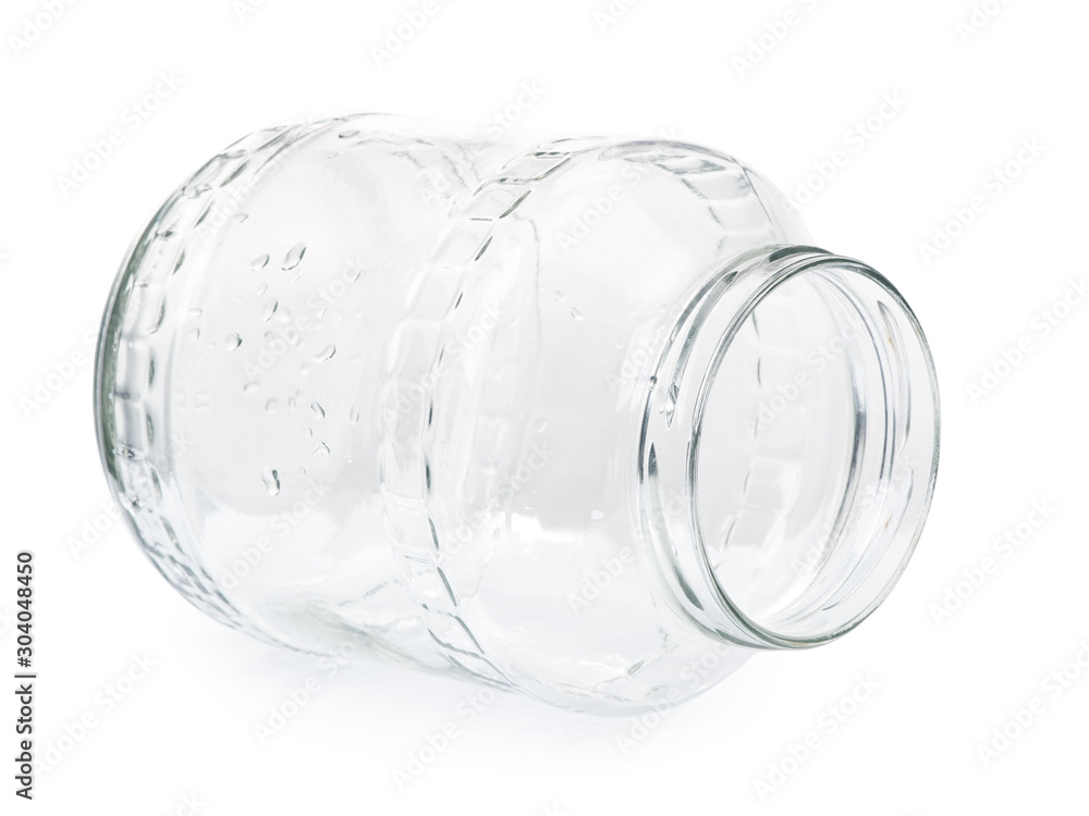 Empty glass jar with condensate Empty glass jar with condensate