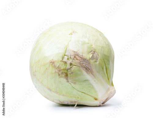 Canvastavla Damaged head of cabbage