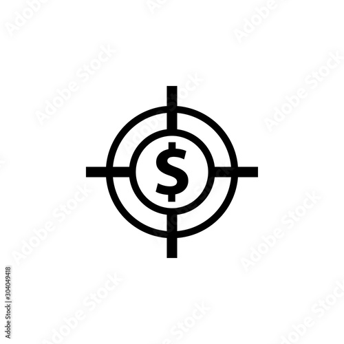 Cost Center silhouette icon. Clipart image isolated on white background