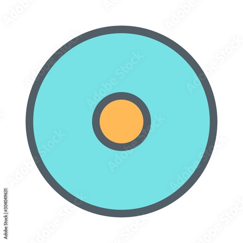 record icon isolated on background